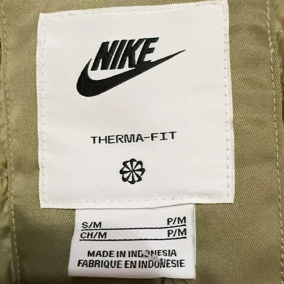 Nike Women's Therma Fit Oversized Bomber JacketOlive S/M